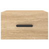 Mesita de noche de pared color roble Sonoma 35x35x20 cm 5
