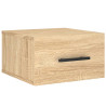 Mesitas de noche de pared 2 uds color roble Sonoma 35x35x20 cm 5