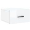 Mesitas de noche de pared 2 uds blanco brillo 35x35x20 cm 5