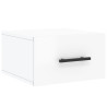 Mesitas de noche de pared 2 uds blanco brillo 35x35x20 cm 5