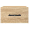 Mesita de noche de pared color roble Sonoma 35x35x20 cm 5
