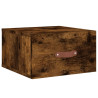 Mesa de cabeceira de parede 35x35x20 cm cor carvalho fumado 2