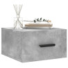 Mesas de cabeceira parede 2 pcs 35x35x20 cm cinza cimento 3