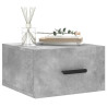Mesa cabeceira montagem na parede 35x35x20 cm cinzento cimento 3