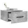 Mesa de cabeceira de parede cinza concreto 35x35x20 cm 4