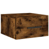 Mesa de cabeceira de parede 35x35x20 cm cor carvalho fumado 2