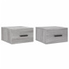 Mesitas de noche de pared 2 uds color gris Sonoma 35x35x20 cm 2