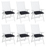 Almofadões para cadeira 6 pcs 40x40x7 cm tecido xadrez preto 3