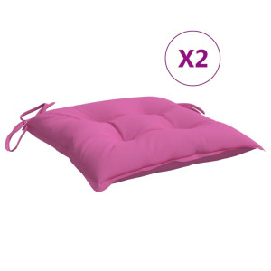 Almofadões para cadeira 6 pcs 40x40x7 cm tecido rosa H