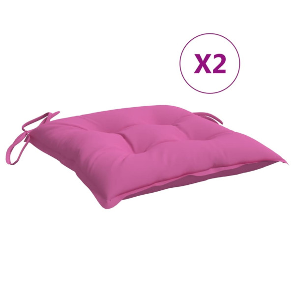 Almofadões para cadeira 6 pcs 40x40x7 cm tecido rosa M 2