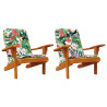 Almofadões p/ cadeira Adirondack 2 pcs tecido oxford multicor 4
