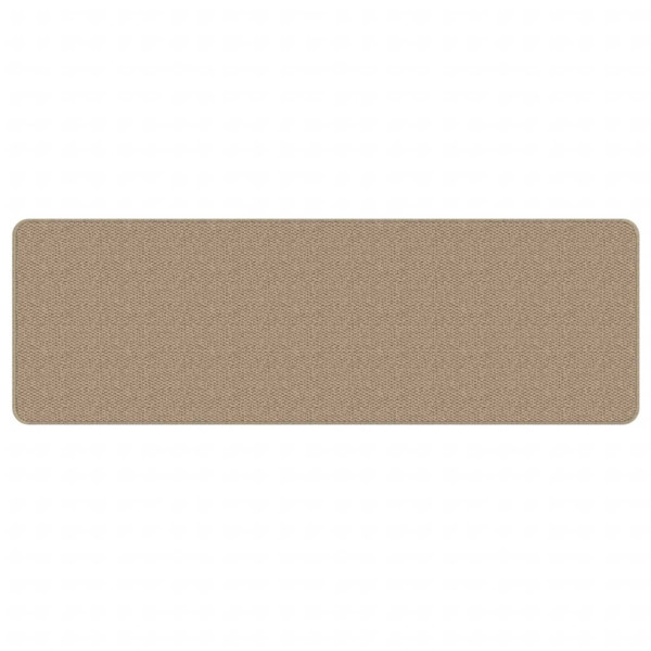 Alfombra de pasillo con aspecto de sisal color arena 50x150 cm M 3