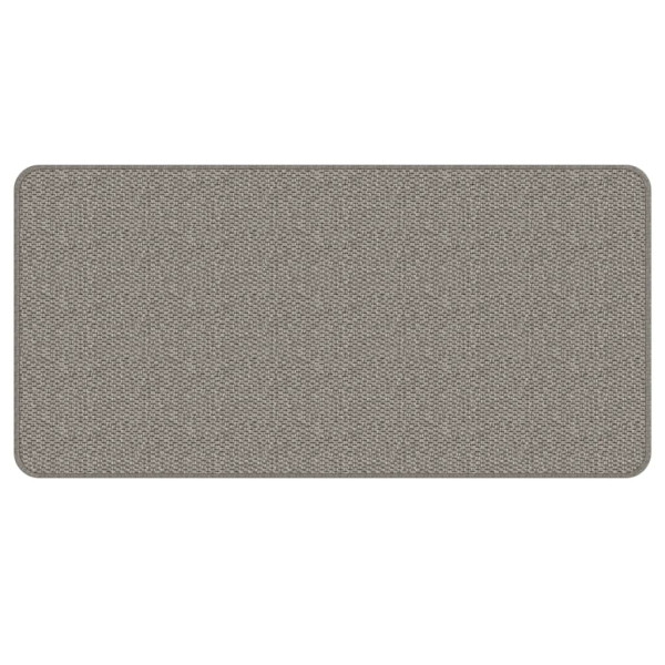 Tapete de corredor com aspecto de sisal prateado 50x100 cm M 3