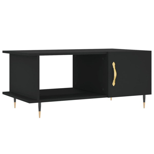 Mesa de centro madera contrachapada negro 90x50x40 cm M 2