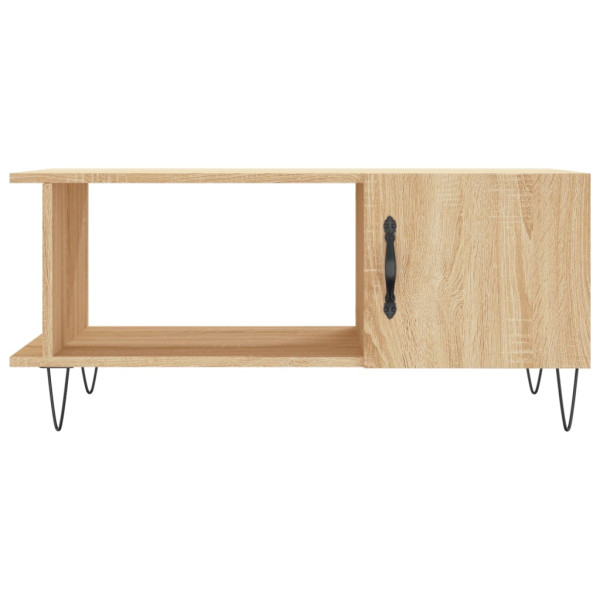 Mesa de centro madera contrachapada roble Sonoma 90x50x40 cm M 5