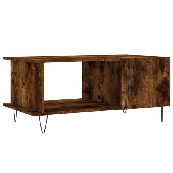 Mesa de centro madera contrachapada roble ahumado 90x50x40 cm M 2