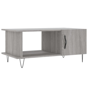 Mesa de centro madera contrachapada gris Sonoma 90x50x40 cm H