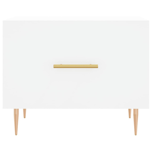 Mesa de centro madera de ingeniería blanca 50x50x40 cm M 5