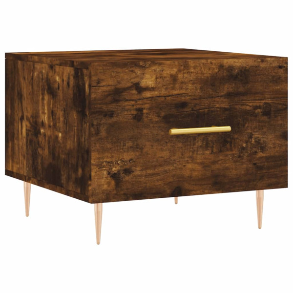 Mesa de centro madera contrachapada roble ahumado 50x50x40 cm M 2