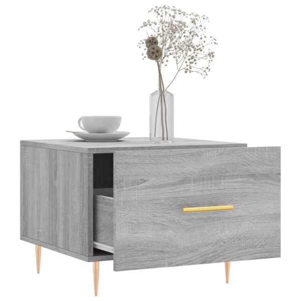 Mesa de centro madera contrachapada gris Sonoma 50x50x40 cm M 4