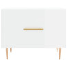 Mesa de centro madera de ingeniería brillo blanco 50x50x40 cm 5