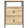 Mesita de noche madera de ingeniería roble Sonoma 44x45x60 cm 5