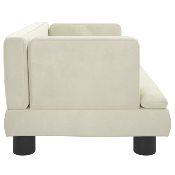 Cama para cães 60x40x30 cm veludo cor creme M 4