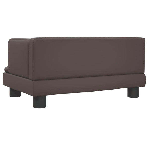 Cama para cães 60x40x30 cm couro artificial castanho M 5