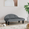 Cama para perros de terciopelo gris oscuro 70x52x30 cm 1