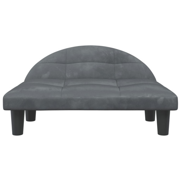 Cama para cães 70x52x30 cm veludo cinzento-escuro M 3