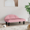 Cama para cães 70x52x30 cm veludo rosa 1