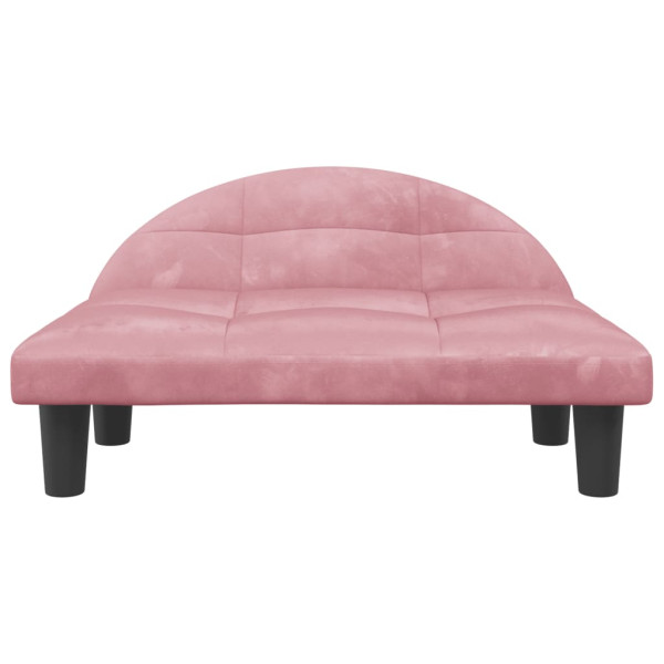 Cama para cães 70x52x30 cm veludo rosa M 3