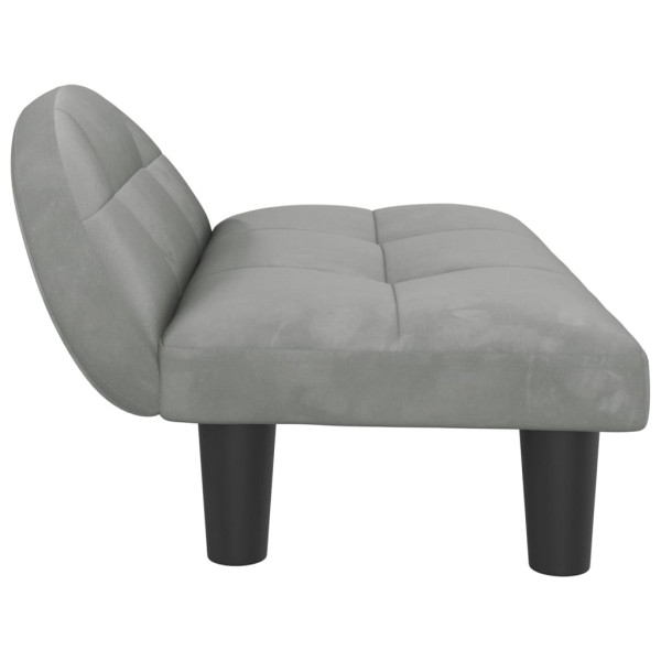 Cama para cães 70x52x30 cm veludo cinzento-claro M 4