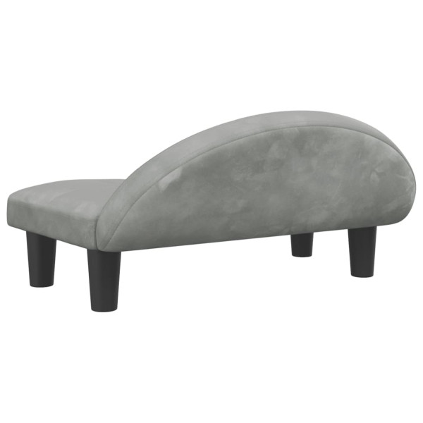 Cama para cães 70x52x30 cm veludo cinzento-claro M 5