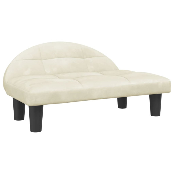 Cama para cães 70x52x30 cm veludo cor creme M 2