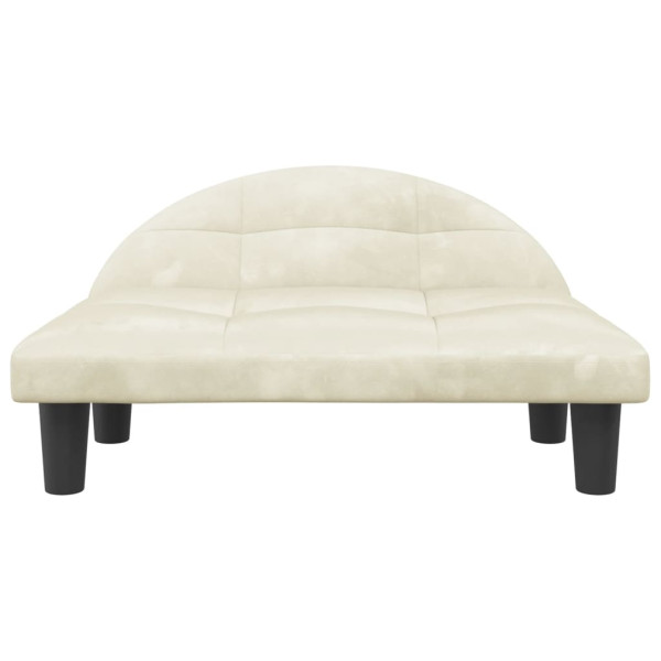 Cama para cães 70x52x30 cm veludo cor creme M 3