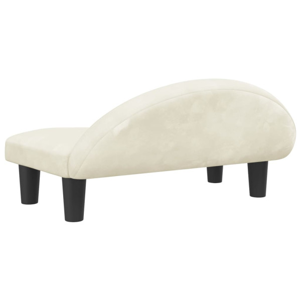 Cama para cães 70x52x30 cm veludo cor creme M 5