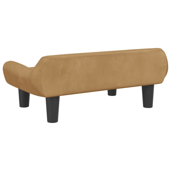 Cama para cães 70x40x24 cm veludo castanho M 5