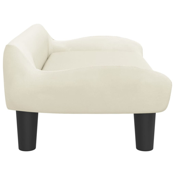 Cama para cães 70x40x24 cm veludo cor creme M 4