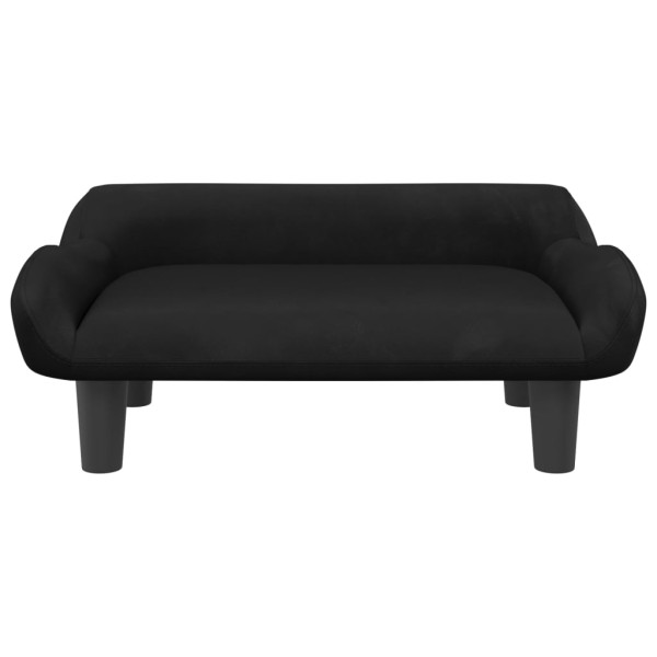Cama para cães 70x40x24 cm veludo preto M 3