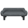 Cama para perros de terciopelo gris oscuro 70x40x24 cm 3