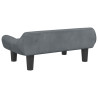 Cama para perros de terciopelo gris oscuro 70x40x24 cm 5