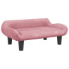 Cama para cães 70x40x24 cm veludo rosa 2