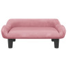 Cama para cães 70x40x24 cm veludo rosa 3
