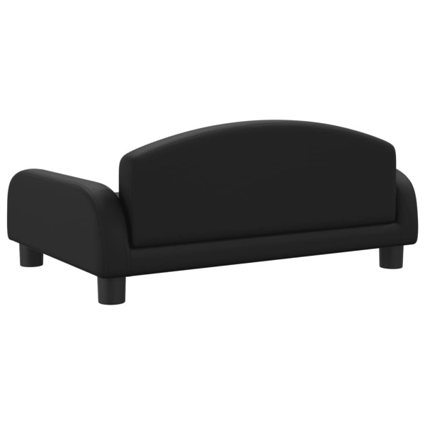 Cama para cães 70x45x30 cm couro artificial preto M 5