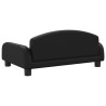 Cama para cães 70x45x30 cm couro artificial preto 5