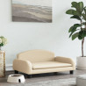 Cama para cães 70x45x30 cm tecido cor creme 1