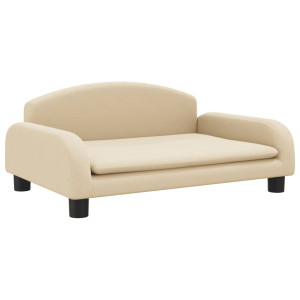Cama para cães 70x45x30 cm tecido cor creme H