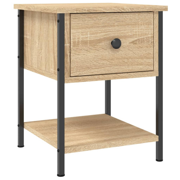 Mesita noche 2 uds madera ingeniería roble Sonoma 34x35.5x45 cm M 3