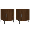 Mesa cabeceira 2pcs 40x40x50cm deriv. madeira carvalho castanho 2